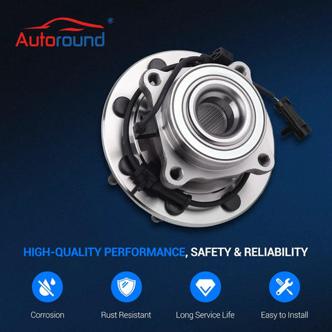 4WD Front Wheel Bearing And Hub Assembly With ABS For 1999 To 2007 Chevy Silverado Suburban 1500 Avalanche 2500 3500