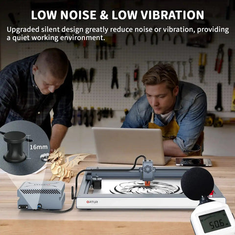 High Performance Air Assist Pump For Laser Cutters 0 To 50 L Per Minute Boosts Deep Cuts And Faster Engraving For Ortur