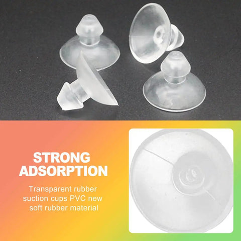 Eighteen Millimeter Glass Table Suction Cups Set Of Twenty With Clear Anti Slip Pads For Furniture Transparent Rubber