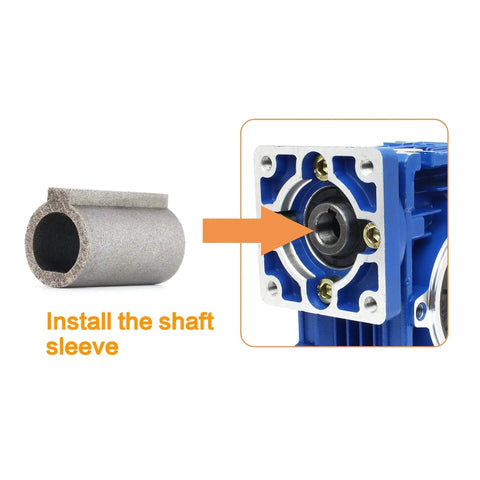 8mm To 11mm Shaft Sleeve Bore Adapter for Stepper Motors and Worm Gear Reducers installation on RV030 Gearbox