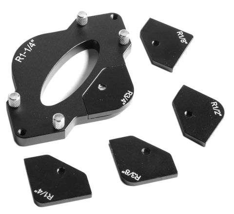 Seven Piece Corner Radius Jig And Template Set For Routers, CNC Aluminum Build, Durable Anodized Finish, No Guesswork With Radii