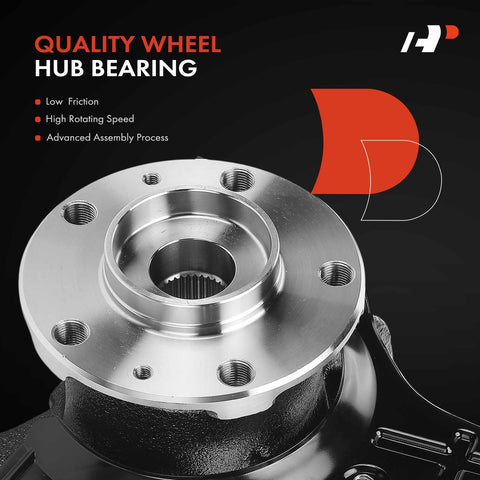 Bolt On Front Left Steering Knuckle and Wheel Bearing Hub Assembly for Ram ProMaster 1500 2500 3500 2014 to 2020 Driver Side