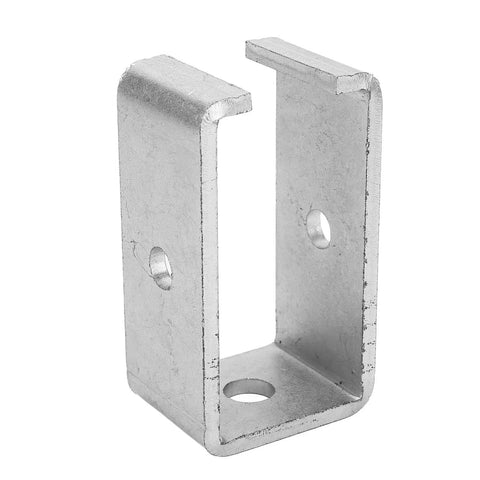 Heavy Duty Trolley Track Hanger Bracket For Sliding Doors And Wardrobes, stainless steel support, close-up front view