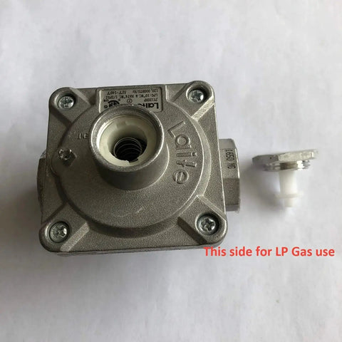 Natural Gas Grill Regulator With Half Inch In And Out NPT Threads, Low Pressure Gas Regulator For LP And NG, front view