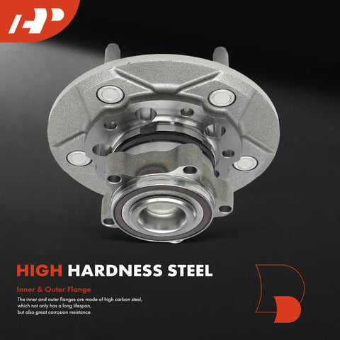 2X Front Wheel Bearing And Hub Assembly For Ford Transit 150 250 350 350 HD 2020 2024 RWD 5 Lug Front Left And Right Fitment Direct Bolt On LK4Z 1104 C Replacement Parts - close-up view of metal wheel hub assembly