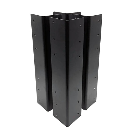 4-Piece 17-Inch Garden Raised Bed Corner Brackets With Screws For 20-24 Inch Lumber Black Powder Coated Steel 2mm Thick