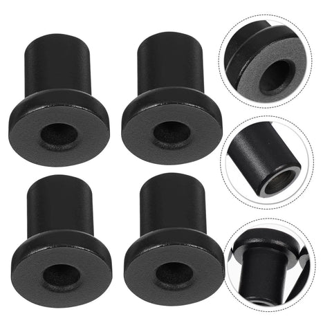 4 Pack Sliding Barn Door Track Spacers Set For Wall And Rail Connectors Easy Install Hardware shown in black iron