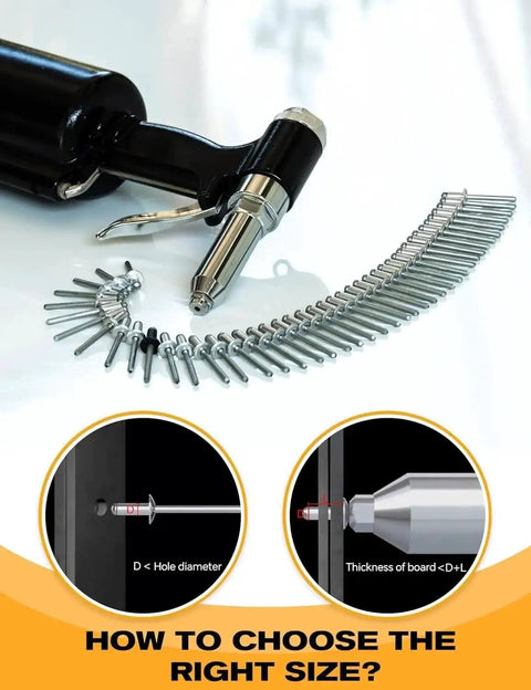 Rivet tool and 300 Piece 5/32 Inch Aluminum Blind Rivets Kit With Four Lengths 1/4 5/16 3/8 1/2 Inch for metalwork