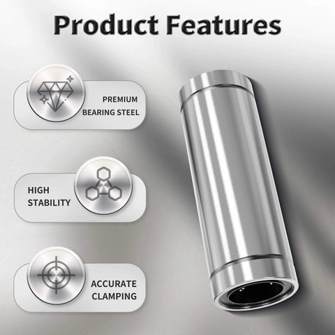 4 Pack LM6LUU Linear Ball Bearings 6mm ID By 12mm OD By 35mm Extra Long Length Double Sealed for 3D Printers, CNC Slides - Premium Bearing Steel