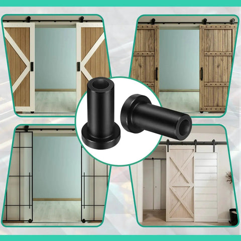 10 Set Barn Door Spacers Kit 2 Inch For Sliding Track Hardware With Screws Lag Bolts And Wall Anchors Carbon Steel