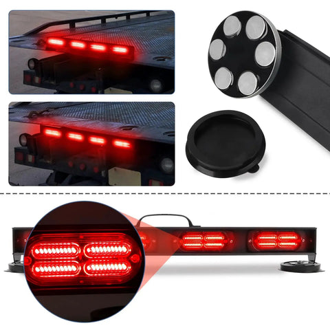 BELIFLY wireless trailer tow light bar with red LED brake/turn lights; magnetic base and round RV transmitter.