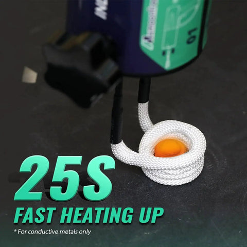 Close-up of Powerful 1500W Induction Heater For Bolt Removal With 8 Coils And Rugged Case 110V Blue Tool heating metal