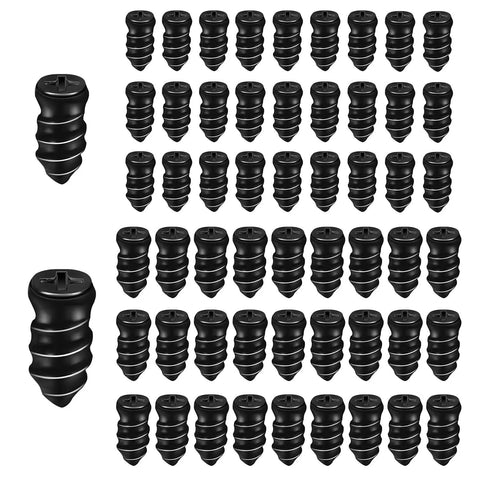 60 Piece Tire Repair Nails Kit With Rubber Plugs For Quick Puncture Fixes DIY Self Service Vacuum Tire Repair Tools For Auto Motorcycle Car Truck Tractor NQEUEPN, showing multiple black rubber plugs arranged neatly.