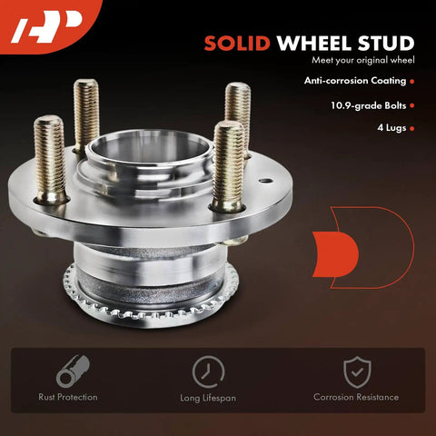 Rear Wheel Bearing And Hub Assembly With ABS Ring For Mitsubishi Lancer 2002 2003 2004 2005 2006 2007 L4 2.0L 4 Lug