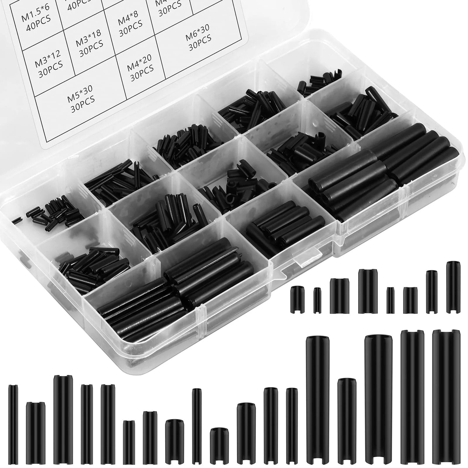 roll pin assortment kit 430 Pieces for Automotive Need...