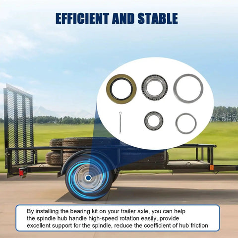 Boat Trailer Axle Bearings Kit Compatible With 5200 Lb Axles For D42 Spindle 1.25 To 1.75 Inch includes bearings and seals