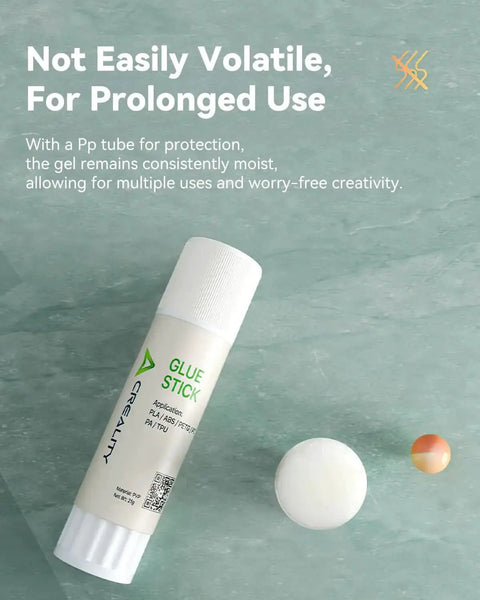 3D Printer Glue Sticks PVP Solid Adhesive For Build Plate And Hot Bed Enhanced Adhesion To Prevent Warping, single stick on marble