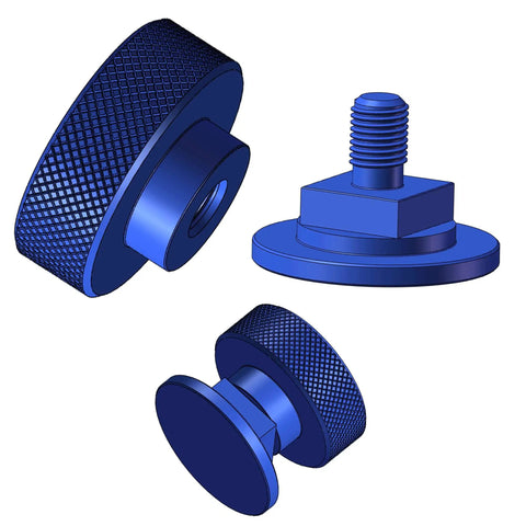 Blue USA Flag Aluminum Pipeliner Fasteners For Welding Helmet Headgear Replacement 1 Pair EZ Swap Corrosion Resistant 6061 T6 Screws