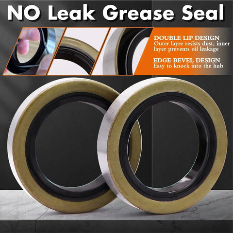 Trailer Hub Bearing Kit For 84 Spindle L68149 L44649 Four Sets Complete Hub Kit with double lip grease seals for 3500 lb axles
