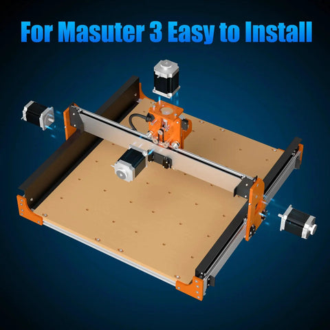 NEMA 23 Stepper Motor Upgrade Kit for Masuter 3 CNC Router with DM542 Drivers and four open loop motors