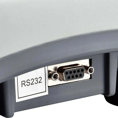 Close-up of RS-232 port on Heavy Duty Weight Counting Scale With LCD Display 60 Lb Capacity 0.002 Lb Readability Industrial Counting Scale With RS 232
