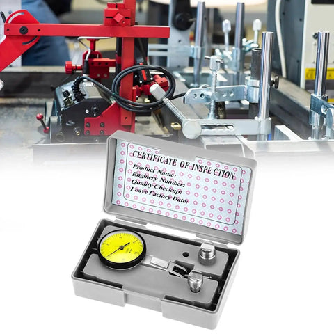 Dial Test Indicator With Narrow Range For 3/8 Inch And 5/32 Inch Dovetail Clamps, 0 To 0.03 Inch Reading, 0.0005 Inch Accuracy