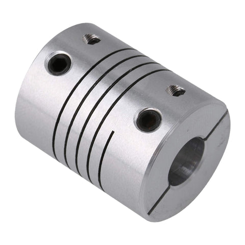 CNC stepper motor shaft coupler, aluminum, 5x8mm bore, Amazon, with two set-screws