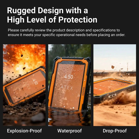 Industrial Grade Explosion Proof 7 Inch Android Tablet For Hazardous Areas Zone 2 ATEX Intrinsically Safe demo images