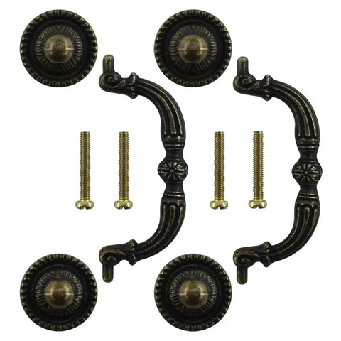Two Pack 3 Inch Bronze Vintage Antique Style Drawer Pull Handles For Cabinets Dressers Cupboards And Wardrobes Zinc Alloy Construction