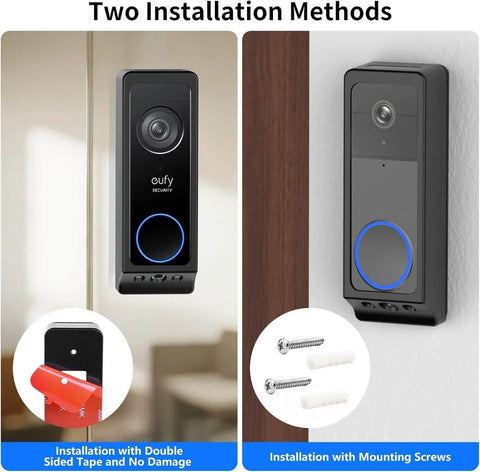 No Drill Anti Theft Doorbell Mount For E340 And Wyze Duo Cam Doorbell Adjustable Wall Bracket Two Installation Methods