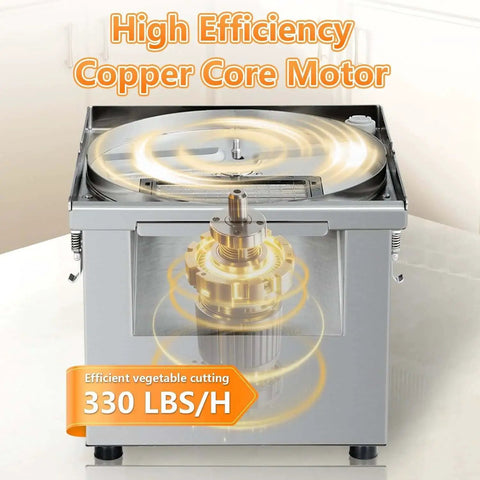 4 In 1 Commercial Vegetable Processor With 200W Electric Slicer Dicer Shredder And Crinkle Cutter All Stainless Steel 110 Volt Built For Heavy Duty Commercial And Home Use