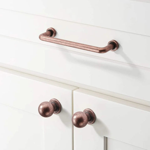 Six Pack Antique Copper Cabinet Pulls Three And Three Quarters Inch Center To Center Vintage Kitchen Hardware Farmhouse Style