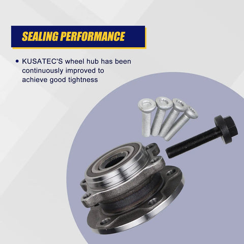 513253 Front And Rear Wheel Bearing And Hub Assembly Compatible With Audi A3 Q3 TT Quattro And VW Jetta Passat with 5 Lug Bolts
