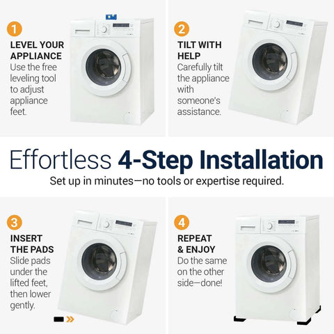 Bearings Canada anti-vibration pads for washing machines and dryers, set of 4 universal leveling feet.