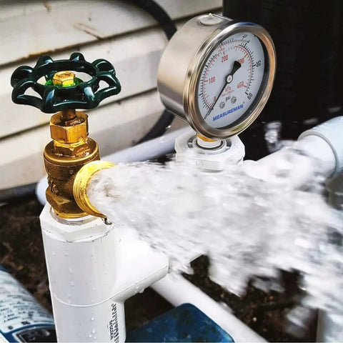 Tough As Nails Two And A Half Inch Dial Liquid Filled Pressure Gauge For Gas And Non Corrosive Liquids With 0 To 60 Psi And KPa Dual Scale