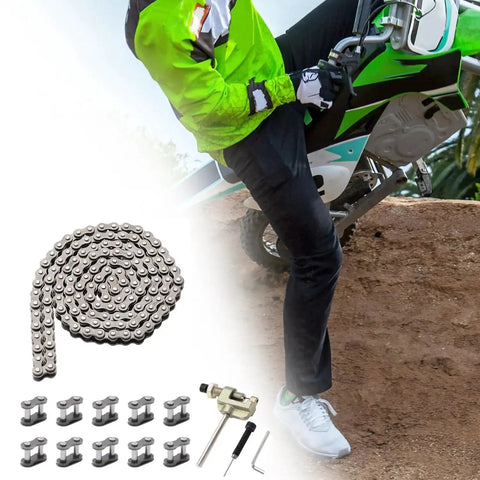 Beefed Up Heavy Duty Number 25 132 Link Roller Chain With Drive Chain Breaker for Razor MX500, MX650, SX500 Dirt Rocket Bikes