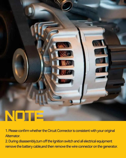 Alternator Replacement For 2000 To 2002 Nissan Xterra 3.3L And 1999 To 2004 Frontier 3.3L 12V 80Amp CW Rotation With 5 Groove Pulley New Quality Auto Part For Easy Install And Reliable Charging close-up view