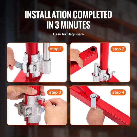 Wall Mount Jib Crane With 1320 Lbs Load Capacity For Electric Hoist and Swing Arm Scaffold Lift 180 Degree Swivel assembly steps