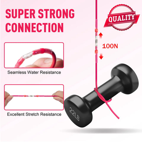 Kuject red solder-seal wire connectors with heat-shrink sleeve, AWG 22-18 wire for waterproof marine automotive joints