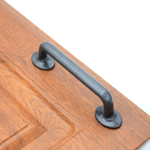 Rustic Black Silver Cabinet Handles Set Of 10 Drawer Pulls Zinc Alloy One Piece Die Cast Construction Center To Center 3 7/8 Inches