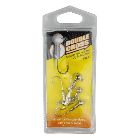 1/32 Oz Nickel Plated Jig Heads 5 Pack For Crappie Fishing Size 3 Hook Light Wire Extra Sharp Point Black Nickel Finish