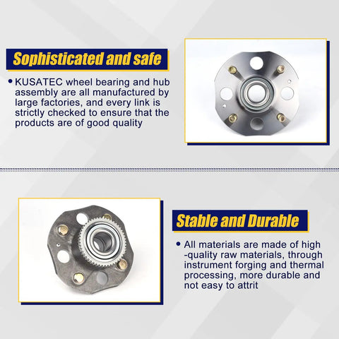 Rear Wheel Bearing And Hub Assembly 512178 For 1998 1999 2000 2001 2002 Honda Accord 2.3L L4 With Rear ABS Disc Brakes