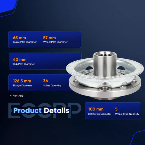 Beefed Up Front Wheel Hub Bearing Assembly 930-800 For Audi TT Quattro 2000 Through 2006 And VW Beetle 1998 Through 2010 specs