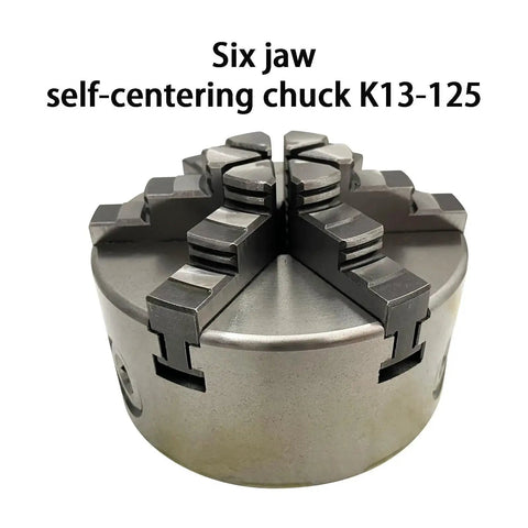 6-Jaw Lathe Chuck K13-125 Self-Centering Jaw for CNC Machines, 125mm Metal Lathe Chuck, front view