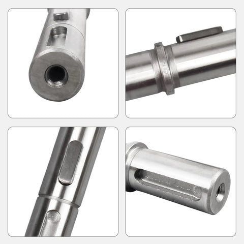 Double Output Shaft For NMRV Worm Gearbox Type NMRV40 RV040 Nema 34 Stepper Motor With M6 X 16 Screw Holes, close-up view.