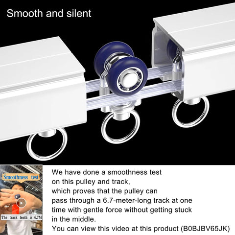 Heavy Duty Ceiling Or Wall Mount Curtain Track Rail For Living Room And Room Dividers Aluminum Alloy Sliding System with bearings