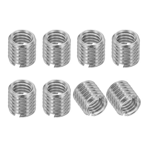 Eight 316 stainless steel thread adapter sleeves, M8×1.25 male to M6×1 female