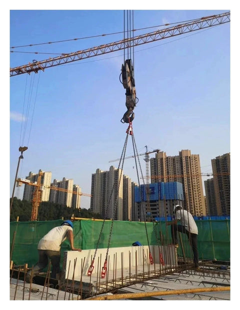 10 Pcs Lifting Ring For Precast Concrete Lifting Clutch in use lifting concrete panel at construction site