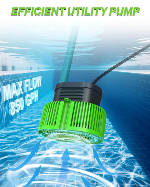 Pool Cover Pump Above Ground Submersible Water Sump Pump For Swimming Pool Water Removal With Drainage Hose 25 Feet