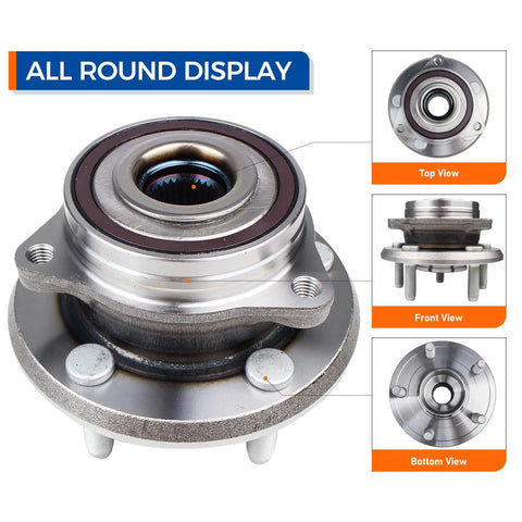 Set Of 2 Front Wheel Hub And Bearing Assemblies 513324 For 2011-2023 Dodge Durango, 2011-2021 Jeep Grand Cherokee, 5 Lug Replacement